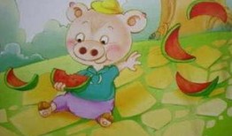 小猪吃瓜,趣味盎然的田园生活趣事